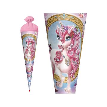 ROTH Schultüte "Einhorn Beauty", rund, 700 mm, Glitter
