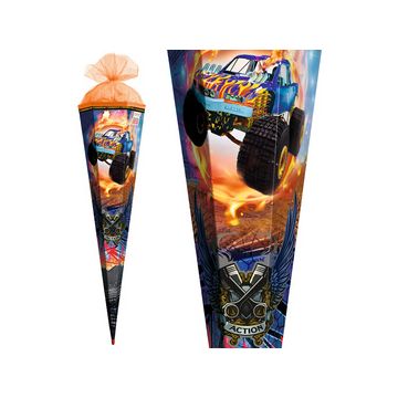 ROTH Schultüte "Monstertruck Fire", eckig, 850 mm