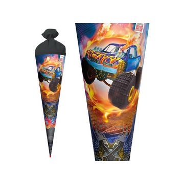 ROTH Schultüte "Monstertruck Fire", rund, 700 mm