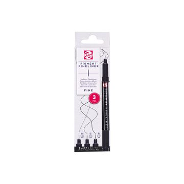 ROYAL TALENS Feutre Pigment Fineliner Fine, set de 3, noir