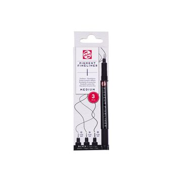 ROYAL TALENS Feutre Pigment Fineliner Medium, set de 3, noir