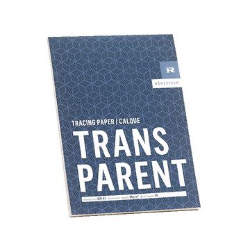 RÖMERTURM Bloc papier calque "TRANSPARENT", A3, 50 feuilles