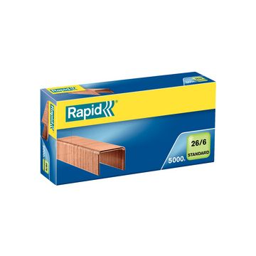 Rapid Agrafes Standard 26/6, cuivré