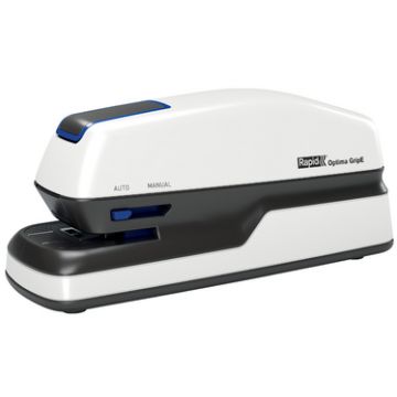Rapid Agrafeuse électrique Optima GripE, blanc/gris/bleu
