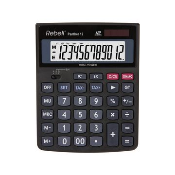 Rebell Calculatrice de bureau Panther 12, noir Rebell Calculatrice de bureau Panther 12, noir