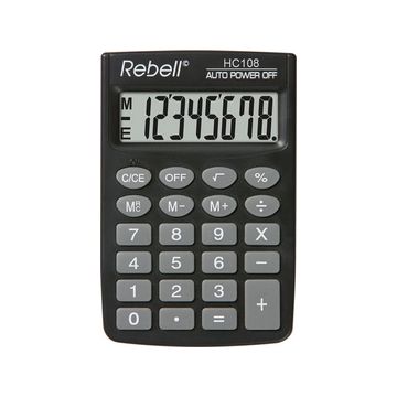 Rebell Calculatrice de poche HC 108, noir