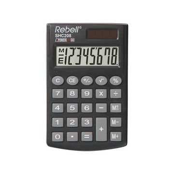 Rebell Calculatrice de poche SHC 208, noir