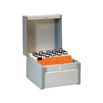 Rexel Boîte à fiches, format A5 oblong, en plastique