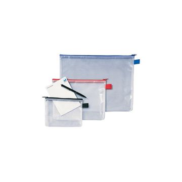 Rexel Sac à fermeture zip Mesh Bags, A6, PVC, noir