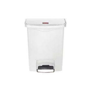 Rubbermaid Collecteur à pédale Slim Jim, 30 litres, blanc
