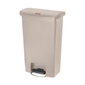 Rubbermaid Collecteur à pédale Slim Jim, 50 litres, beige