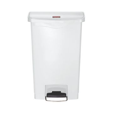 Rubbermaid Collecteur à pédale Slim Jim, 50 litres, blanc
