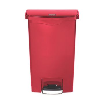 Rubbermaid Collecteur à pédale Slim Jim, 50 litres, rouge