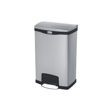 Rubbermaid Collecteur à pédale Slim Jim, en métal, 50 litres