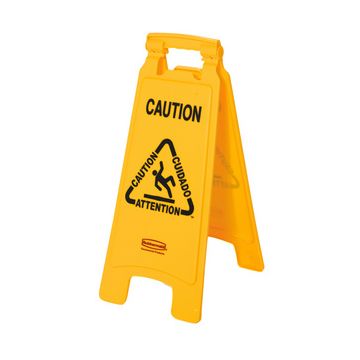 Rubbermaid Panneau d'avertissement "Caution", trilingue