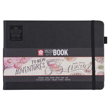 SAKURA Carnet de croquis, 130 x 210 mm, noir/blanc crème