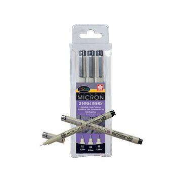 SAKURA Feutre PIGMA MICRON, étui de 3, noir