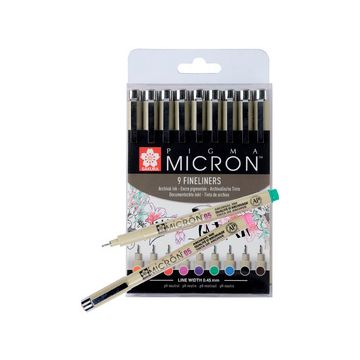 SAKURA Stylo feutre PIGMA MICRON 05, étui de 9
