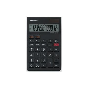 SHARP Calculatrice de bureau EL-125 TWH, solaire/pile