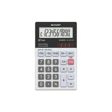 SHARP Calculatrice de poche modèle EL-W211G GY, alimentation SHARP Calculatrice de poche modèle EL-W211G GY, alimentation