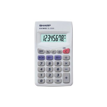 SHARP Calculatrice modèle EL 233S, alimentation par batterie