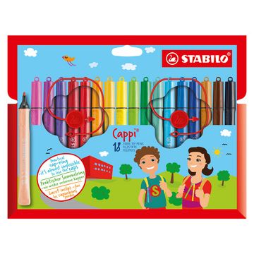 STABILO Feutre Cappi, étui en carton de 18