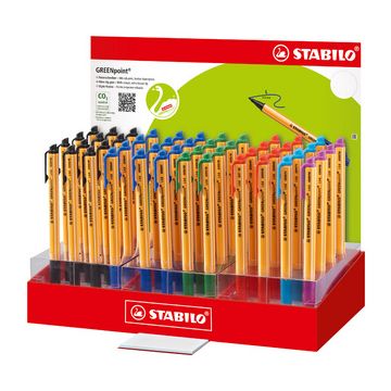 STABILO Feutre GREENpoint, présentoir en carton de 48