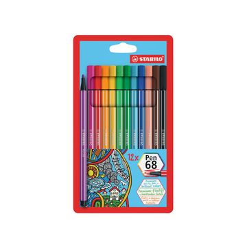 STABILO Feutre Pen 68, étui en carton de 12