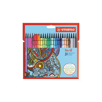 STABILO Feutre Pen 68, étui en carton de 24