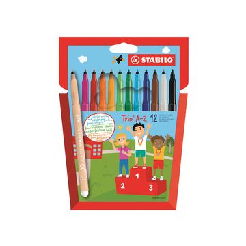 STABILO Feutre Trio A-Z, étui en carton de 12