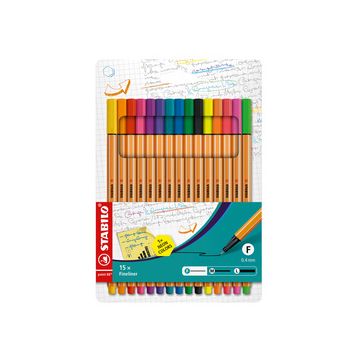 STABILO Feutre à pointe fine point 88, étui carton de 15