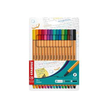 STABILO Feutre à pointe fine point 88, étui carton de 15