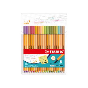 STABILO Feutre à pointe fine point 88, étui carton de 18