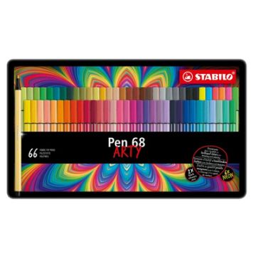 STABILO Feutre de coloriage Pen 68 ARTY, étui de 66