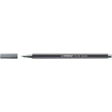 STABILO Stylo feutre Pen 68 metallic, argent