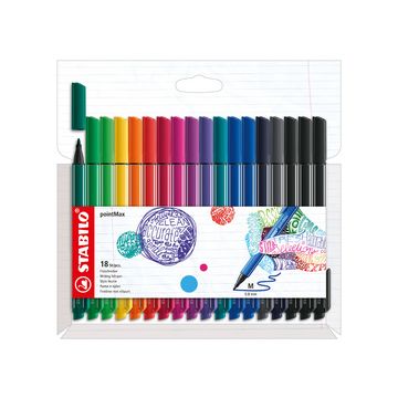 STABILO Stylo-feutre pointMax, étui carton de 18