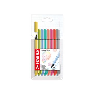 STABILO Stylo-feutre pointMax, étui carton de 8, pastel
