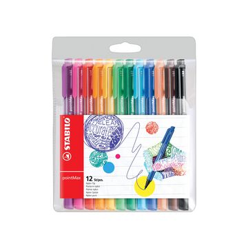 STABILO Stylo-feutre pointMax, étui en plastique de 12