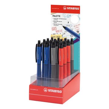 STABILO Stylo roller Palette, présentoir de comptoir de 16