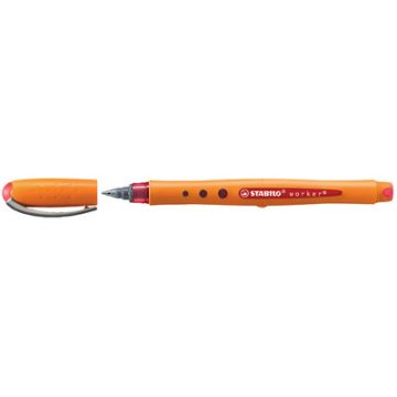 STABILO Stylo roller worker medium, rouge