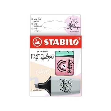 STABILO Surligneur BOSS MINI Pastellove 2.0,étui carton de 3