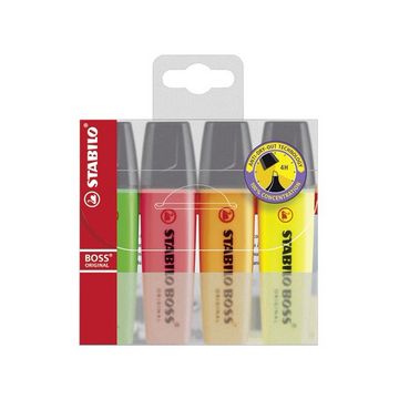 STABILO Surligneur "BOSS ORIGINAL", étui en PET de 4
