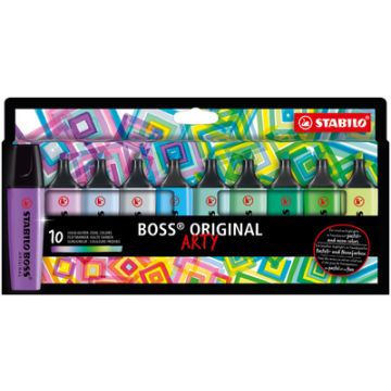 STABILO Surligneur BOSS ORIGINAL, étui carton ARTY de 10