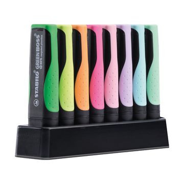 STABILO Surligneur GREEN BOSS Pastel, set de bureau de 8