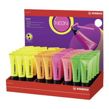STABILO Surligneur NEON, présentoir de 45