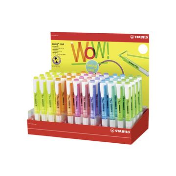 STABILO Surligneurs swing cool, présentoir en carton de 48