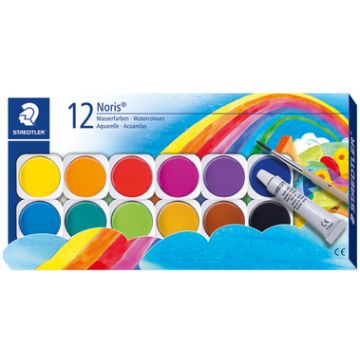 STAEDTLER Boîte de peinture Noris, 12 couleurs