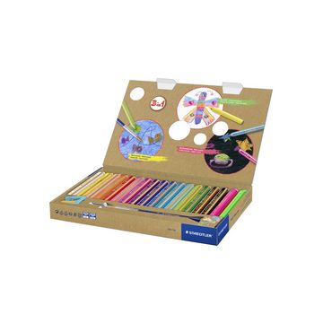 STAEDTLER Crayon de couleur hexagonal Noris junior, étui