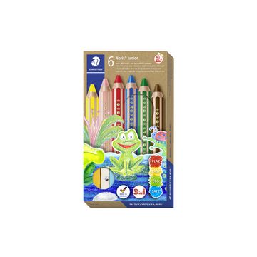 STAEDTLER Crayon de couleur hexagonal Noris junior,étui de 6
