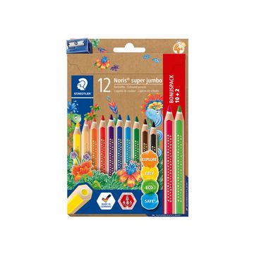 STAEDTLER Crayon de couleur Noris super jumbo, 10+2
